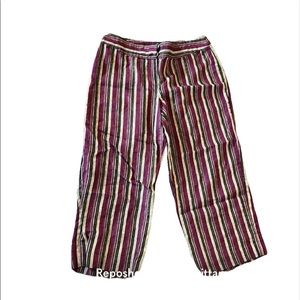 Boho wide leg cropped pants